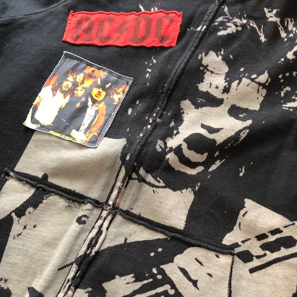 AC/DC Vintage Zip Up Hoodie Made in USA: Size Women’s M - Picture 3 of 8